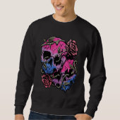 Sweatshirt Bisexual Bi Pride Flag Gothic Skull (Devant)