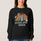 Sweatshirt Bisexual Bipolar Biracial Rainbow Pride Bisexualit (Devant)