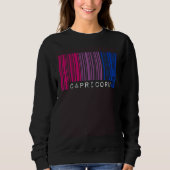 Sweatshirt Bisexual Capricorn Barcode Pride Flag Zodiac Sign  (Devant)