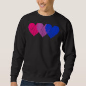 Sweatshirt Bisexual Drapeau Coeurs Aimer Lgbt Bi Pride (Devant)