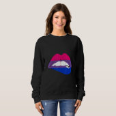 Sweatshirt Bisexual Lips Bi Pride Bisexual Flag LGBTQ Bisexua (Devant entier)