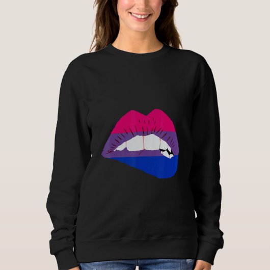 Sweatshirt Bisexual Lips Bi Pride Bisexual Flag LGBTQ Bisexua (Devant)