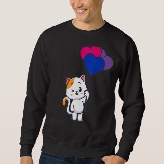 Sweatshirt Bisexual Pride Chats Chat Propriétaire d'animal de (Devant)