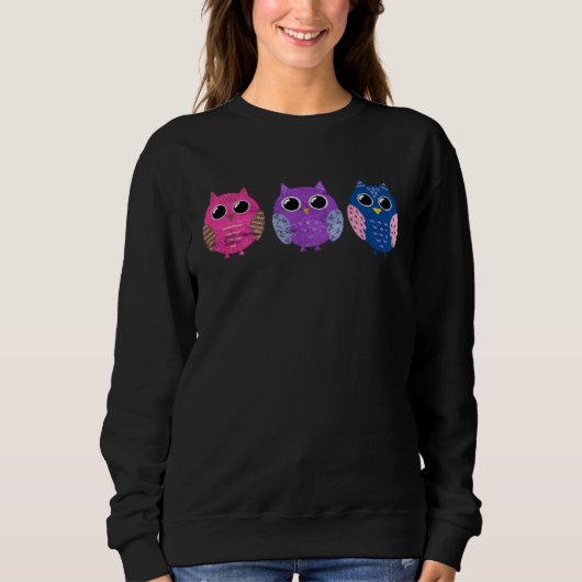 Sweatshirt Bisexual Pride Owl Bi LGBTQ  1 (Devant)