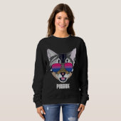 Sweatshirt Bisexual Purride Bi Pride Cat (Devant entier)