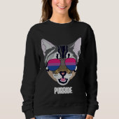 Sweatshirt Bisexual Purride Bi Pride Cat (Devant)