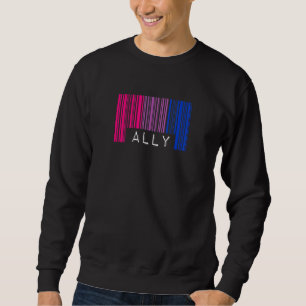 Sweatshirt Bisexuel Barcode Pride Ally Queer esthétique Lgbtq