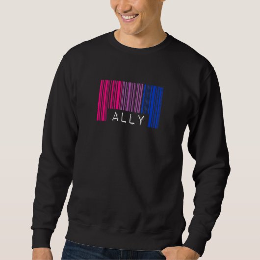 Sweatshirt Bisexuel Barcode Pride Ally Queer esthétique Lgbtq (Devant)