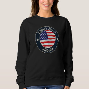 Sweatshirt Bishopu2019s Beach Patriotique Alaska Souvenir