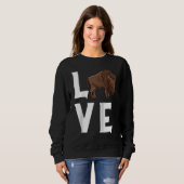 Sweatshirt Bison Love Cow Buffalo National Park Western Wildl (Devant entier)
