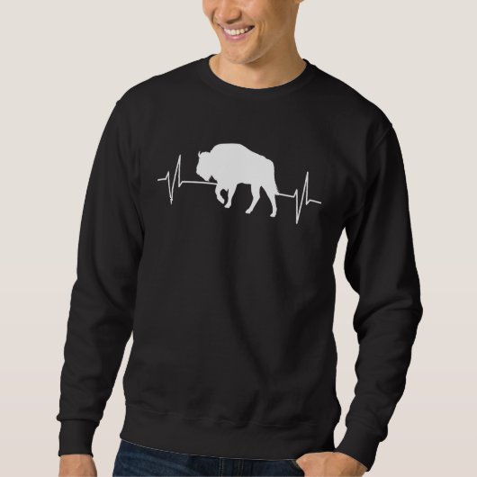 Sweatshirt Bison Wisent Forest Animals Forest Animals ECG Li (Devant)