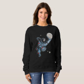 Sweatshirt Bitcoin à l'astronaute de lune (Devant entier)