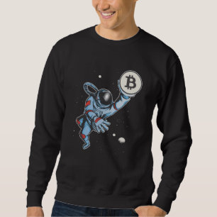 Sweatshirt Bitcoin à l'astronaute de lune