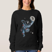 Sweatshirt Bitcoin à l'astronaute de lune (Devant)