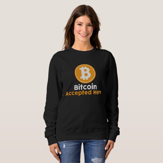 Sweatshirt Bitcoin Accepted Here (Devant entier)