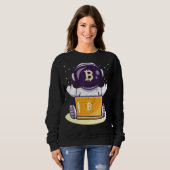 Sweatshirt Bitcoin Astronaut Cryptomonnaie Blockchain Crypto (Devant entier)