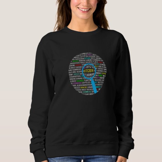 Sweatshirt Bitcoin Btc Coin Crypto Trader (Devant)