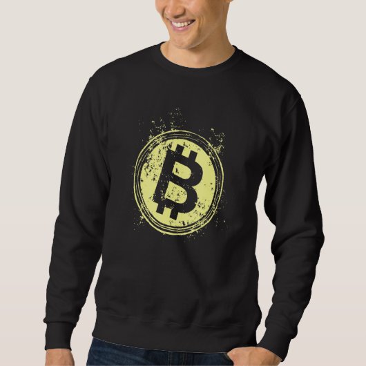 Sweatshirt Bitcoin BTC pièce Crypto argent Blockchain monnaie (Devant)