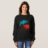 Sweatshirt Bitcoin Bull Bear Cryptomonnaie Devise numérique (Devant entier)