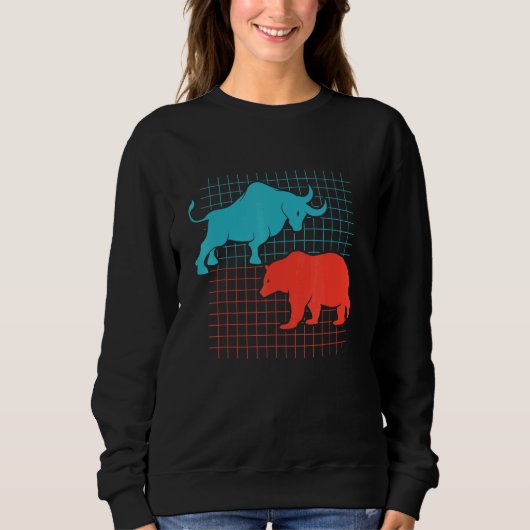 Sweatshirt Bitcoin Bull Bear Cryptomonnaie Devise numérique (Devant)