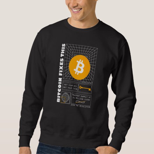 Sweatshirt Bitcoin Corrige Cette Hyperbitcoïnisation Futurist (Devant)