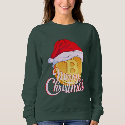 Sweatshirt Bitcoin de Noël - Cadeau pour Day Traders (Devant)