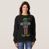 Sweatshirt Bitcoin Elf Correspondant Famille Groupe Noël (Devant entier)