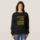 Sweatshirt Bitcoin Laser Eyes Evolution Le Futur 100k Le B (Devant entier)