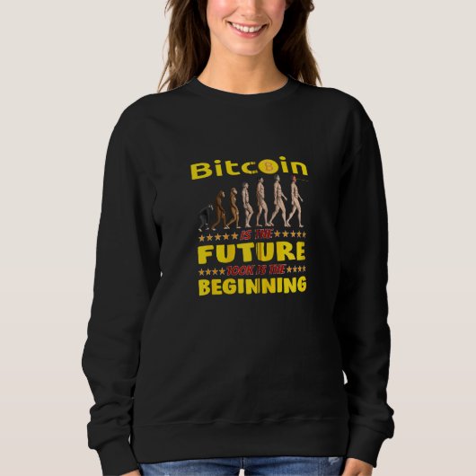Sweatshirt Bitcoin Laser Eyes Evolution Le Futur 100k Le B (Devant)