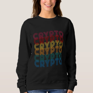 Sweatshirt Bitcoin Retro couleurs Cryptomonnaie Digital Curre