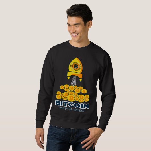 Sweatshirt Bitcoin To the Moon & Back Bitcoin Cryptocurrency  (Devant entier)
