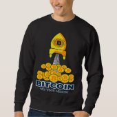 Sweatshirt Bitcoin To the Moon & Back Bitcoin Cryptocurrency  (Devant)