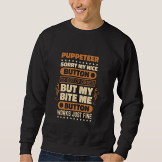Sweatshirt Bite Button Works Puppeteer Design Puppet Lover an
