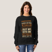 Sweatshirt Bite Me Button Works Firefighter pour la lutte con (Devant entier)
