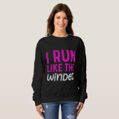 Sweatshirt Bizarre de devis en cours d'exécution Courir couro (Devant entier)