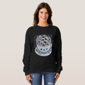Sweatshirt Bizarre Pun Thé Weirdcore esthétique Eyeball Tea L (Devant entier)
