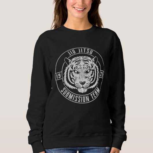 Sweatshirt BJJ Tiger  Brazilian Jiu Jitsu and Grappling (Devant)