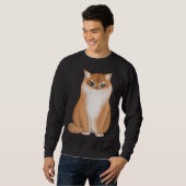 Sweatshirt BKH British Short Hair Cat Black Golden Shaded (Devant entier)