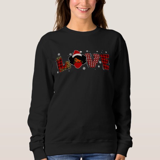 Sweatshirt Black African American Ugly Christmas Costume Sant (Devant)