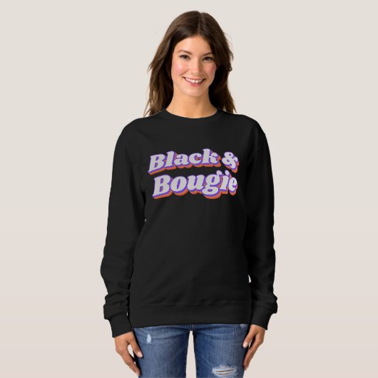 Sweatshirt Black and Bougie (Devant entier)