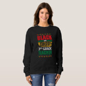 Sweatshirt Black and Classy 3rd Grade Teacher Black History M (Devant entier)