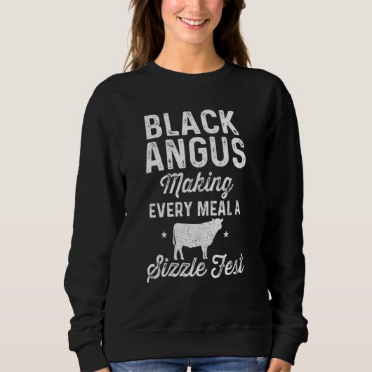 Sweatshirt Black Angus Making Every Meal a Sizzle Fest (Devant)