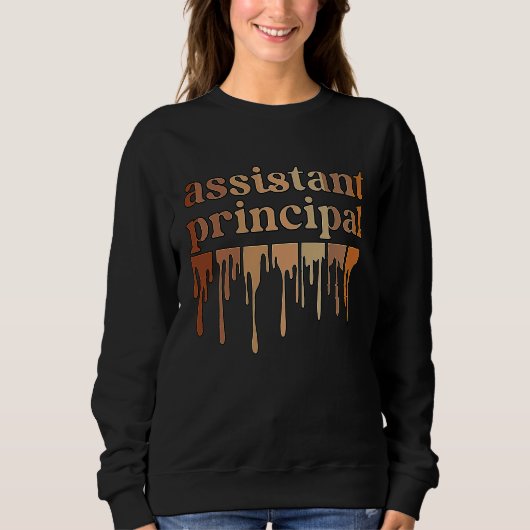Sweatshirt Black Assistant Principal African American Melanin (Devant)