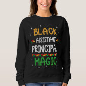 Sweatshirt Black Assistant Principal Magic Black history Mont (Devant)
