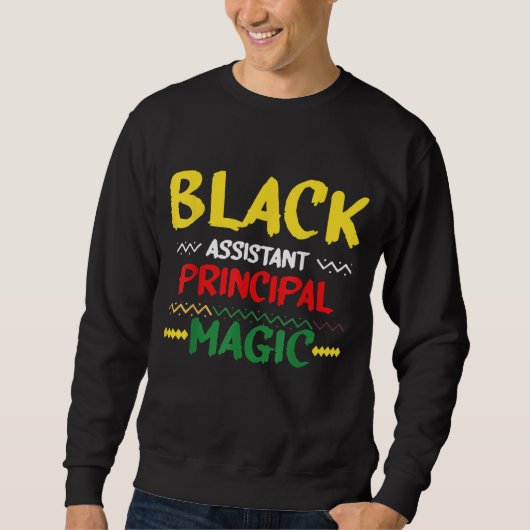 Sweatshirt Black Assistant Principal Magie Black History Mont (Devant)