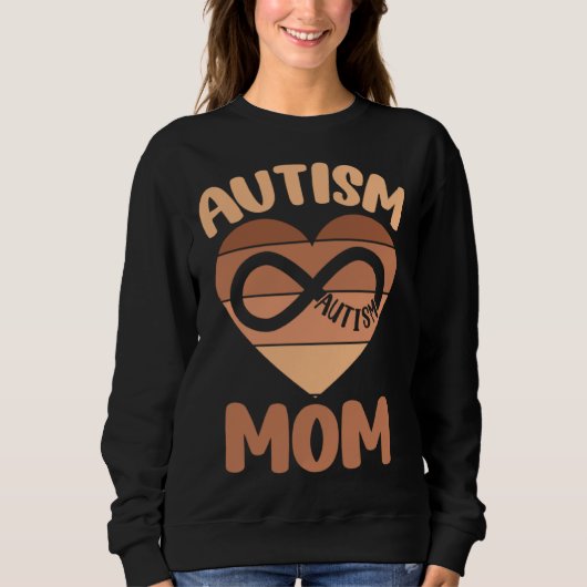 Sweatshirt Black Autism Mom Of Autistic Son Kid Neurodiversit (Devant)