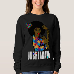 Sweatshirt Black Autism Mom Unbreakable Autism Awareness