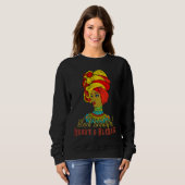 Sweatshirt Black Beautiful Brave & Blessed Afro Hair Black Qu (Devant entier)