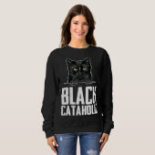 Sweatshirt Black  Black cat  Black mom (Devant entier)