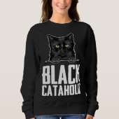 Sweatshirt Black  Black cat  Black mom (Devant)